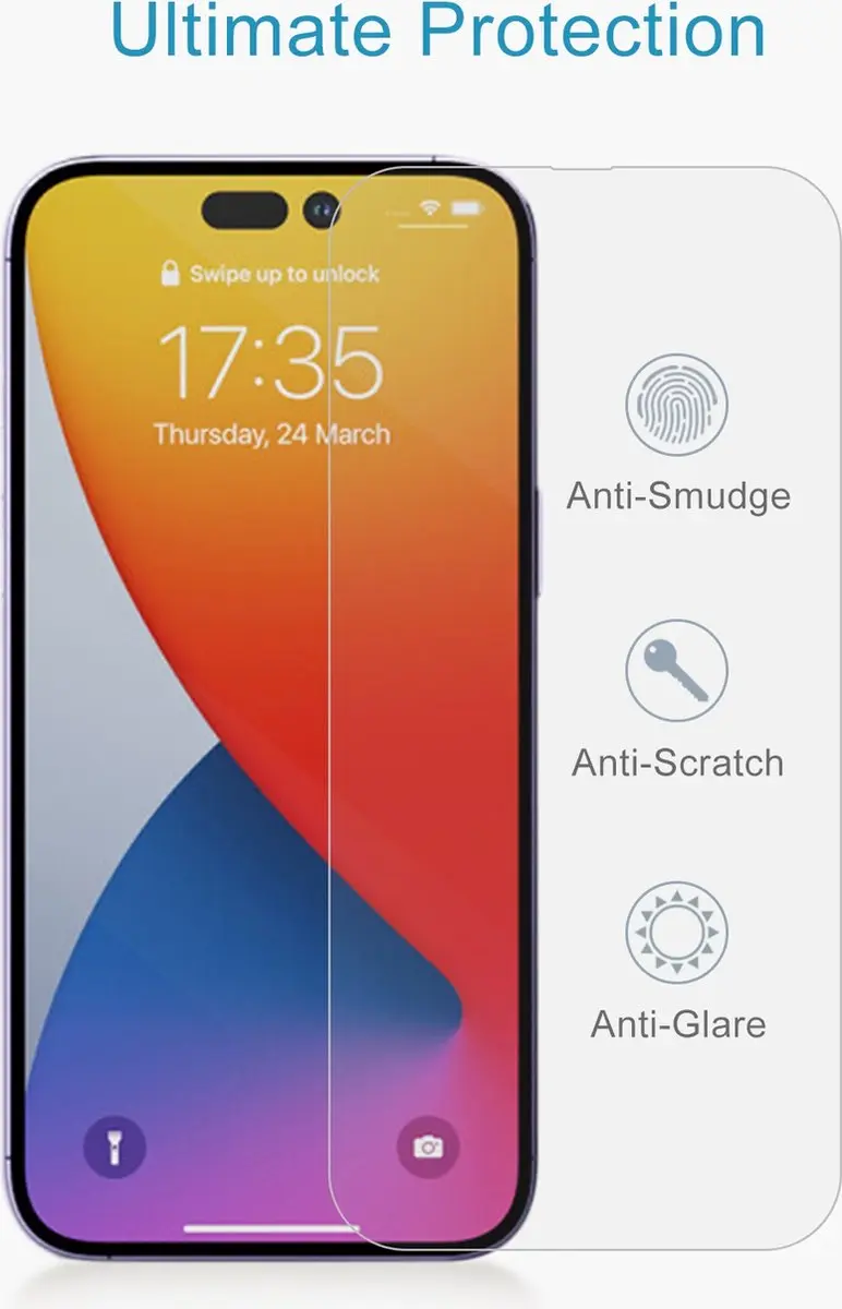 Fonu Tempered Glass Schermbeschermer iPhone 14 Pro