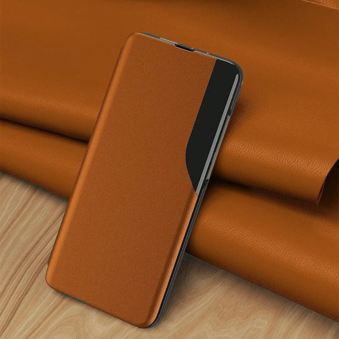 Fonu Premium Clear View Hoesje Samsung Galaxy A73 - Oranje