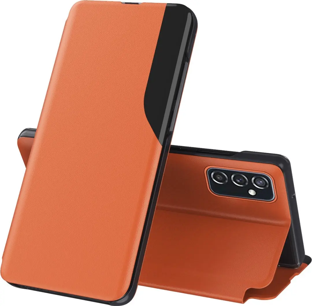 Fonu Premium Clear View Hoesje Samsung Galaxy A73 - Oranje