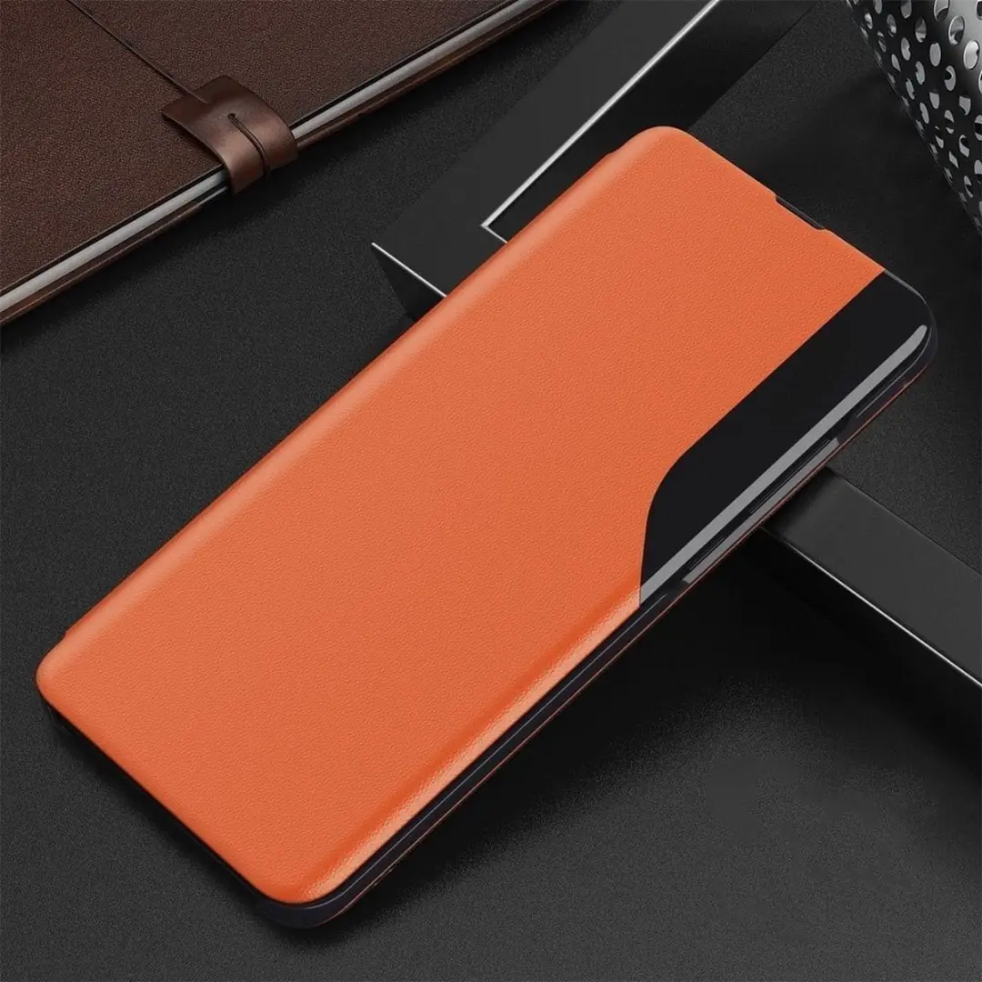 Fonu Premium Clear View Hoesje Samsung Galaxy A73 - Oranje