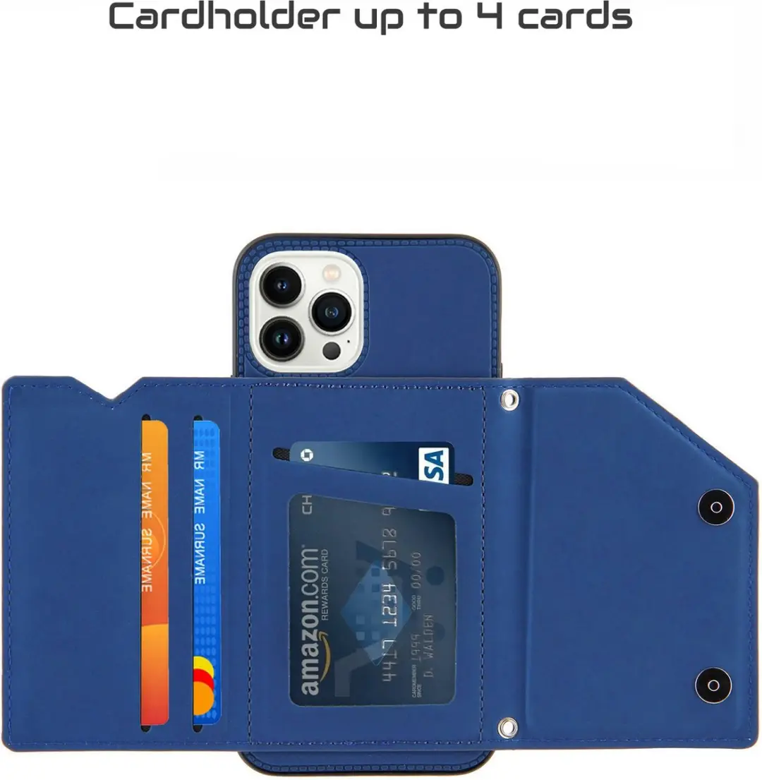 Fonu Backcover Portemonnee Hoesje iPhone 14 Pro Max - Blauw