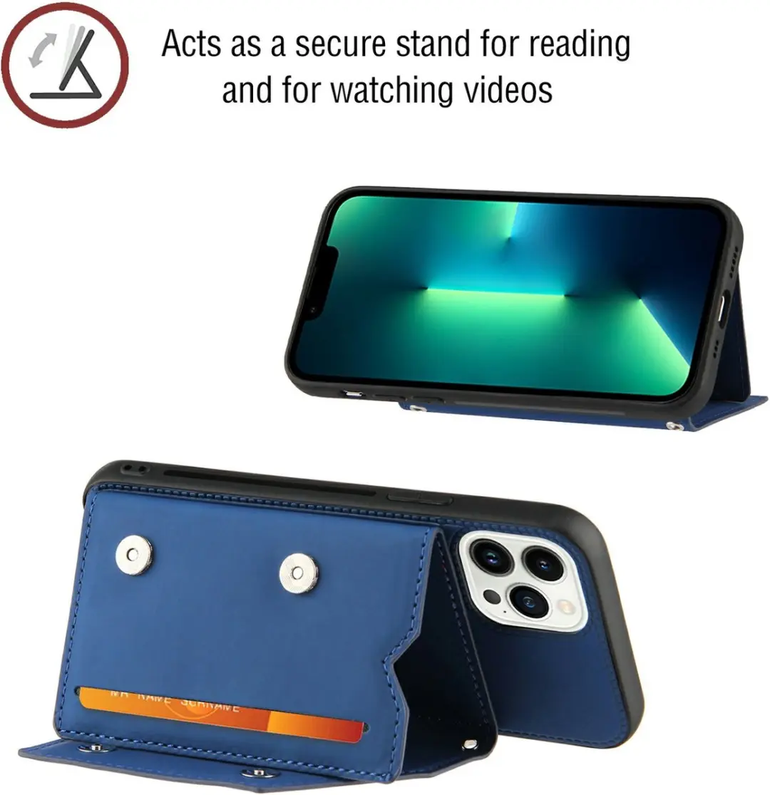 Fonu Backcover Portemonnee Hoesje iPhone 14 Pro Max - Blauw