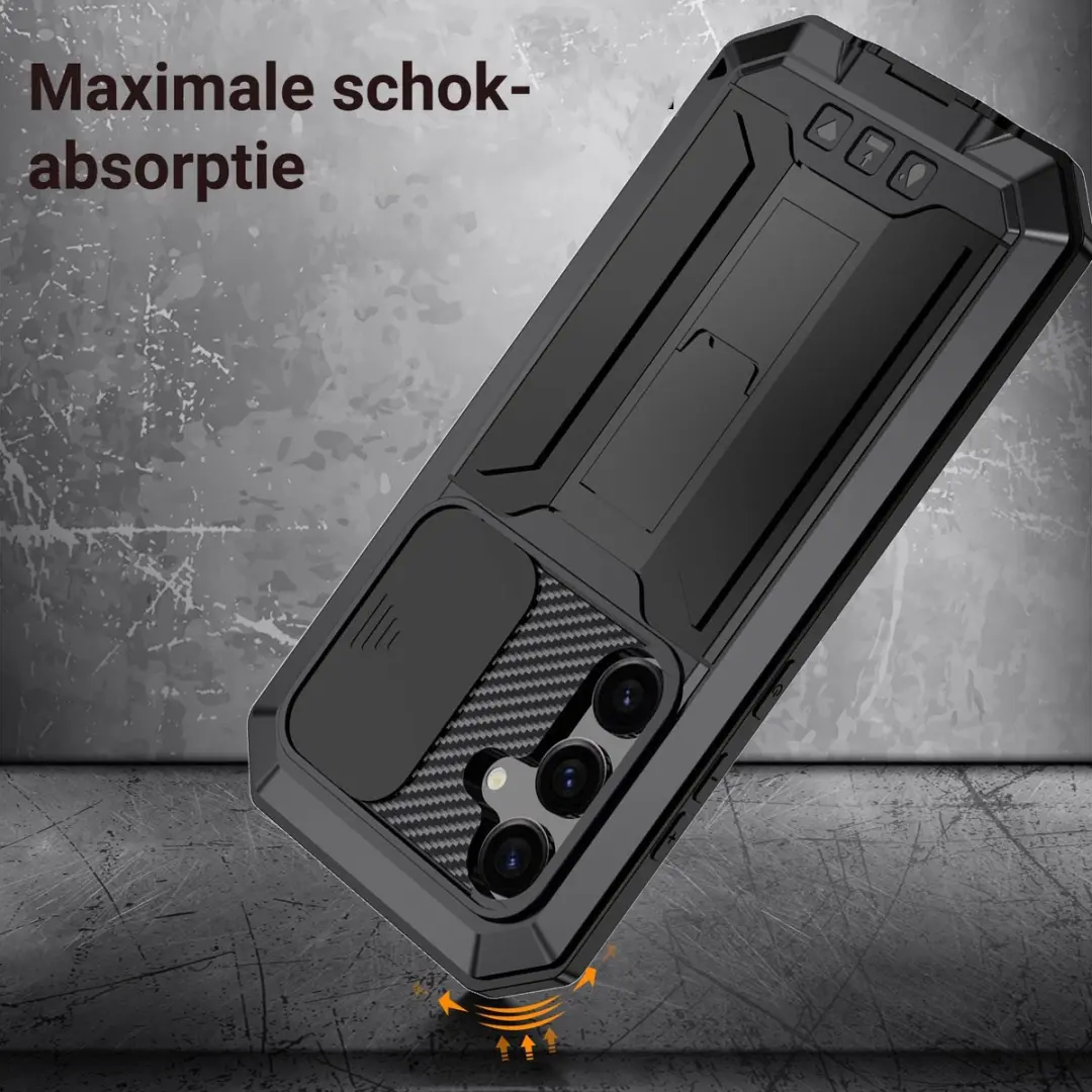 Fonu Stofdicht Metal Hoes Samsung Galaxy S25 - Zwart