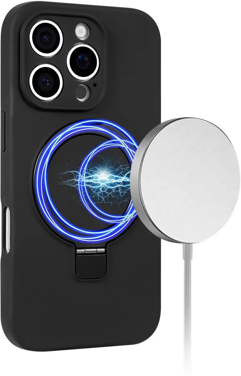 Fonu iPhone 16 Pro Hoesje - MagSafe - Zwart