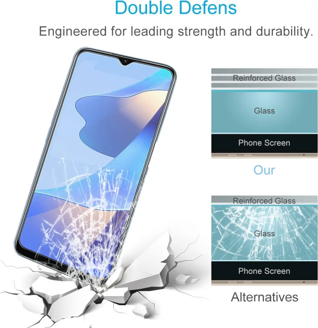 Fonu.nl Oppo A15 Schermprotector - Beschermglas - afbeelding 6 van 6