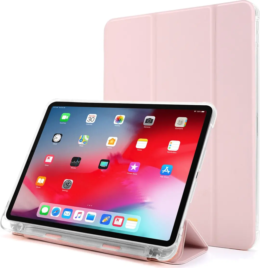 Fonu Hoes iPad 10/11 10.9 Inch Folio Case Roze