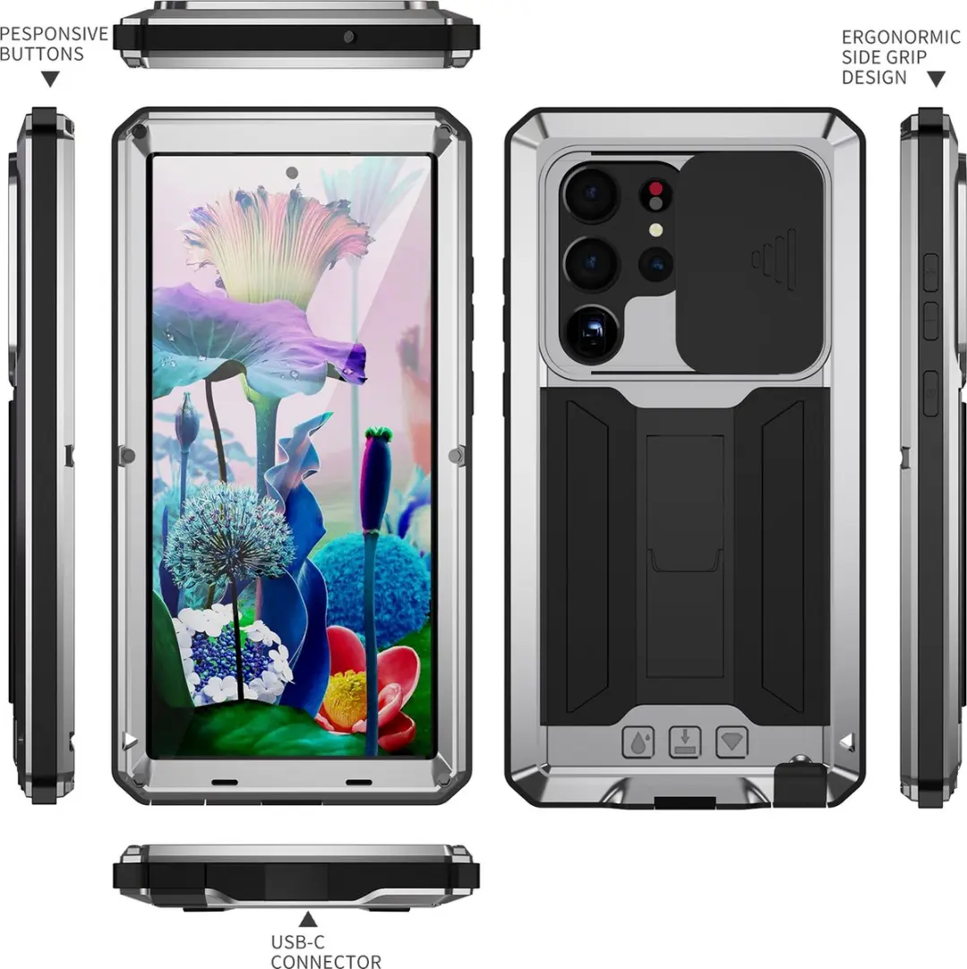 Fonu Stofdicht Hoes Samsung Galaxy S23 Ultra - Zilver