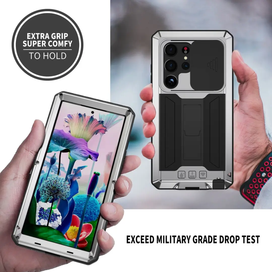 Fonu Stofdicht Hoes Samsung Galaxy S23 Ultra - Zilver