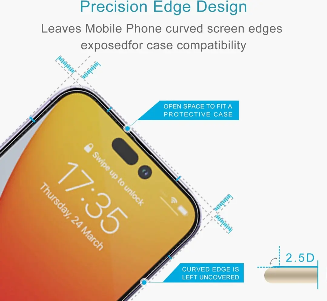 Fonu Tempered Glass iPhone 14 Schermbeschermer