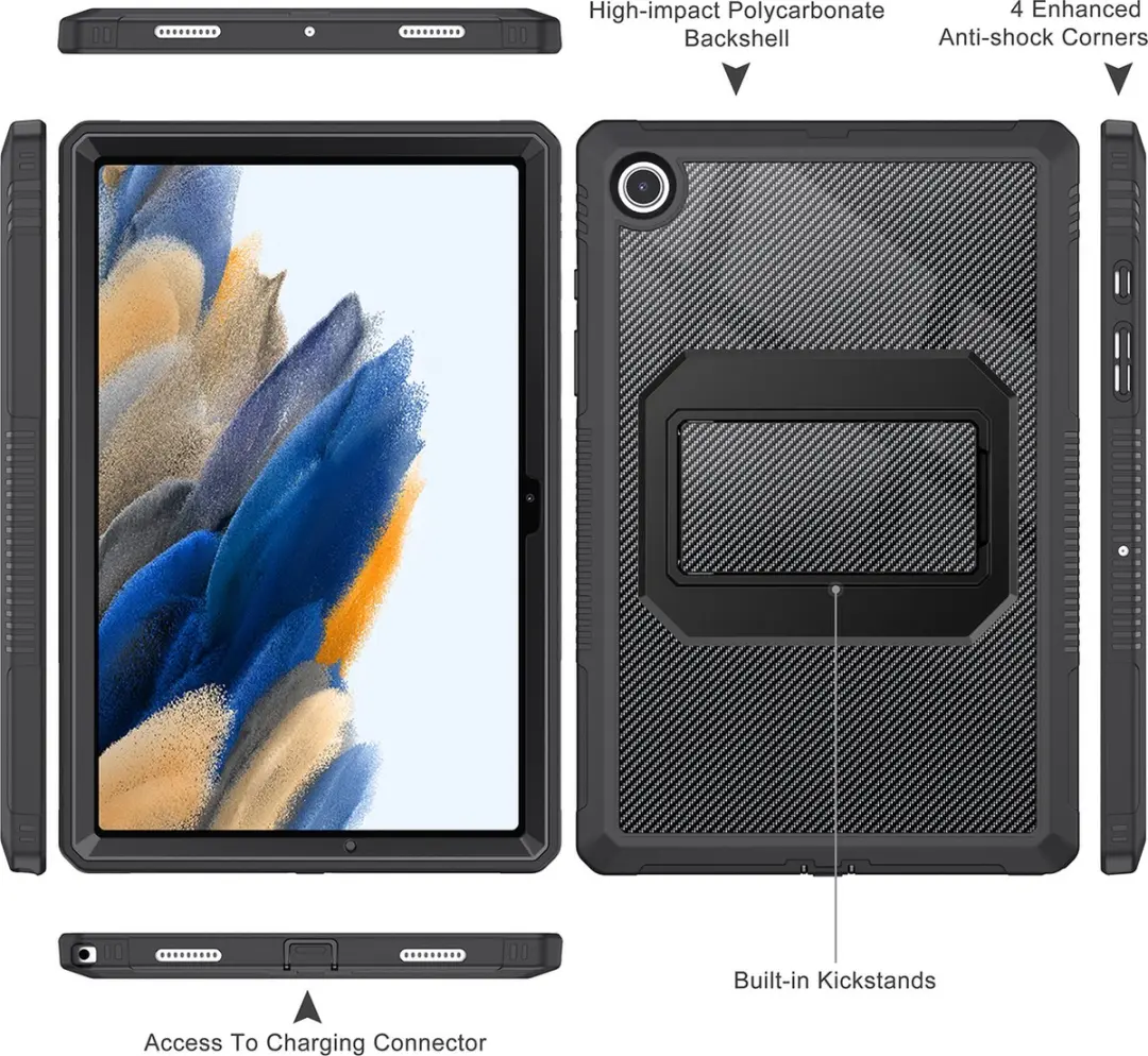 Fonu Fullcover Hoes Samsung Galaxy Tab A8 2021 - 10.5 inch - Zwart