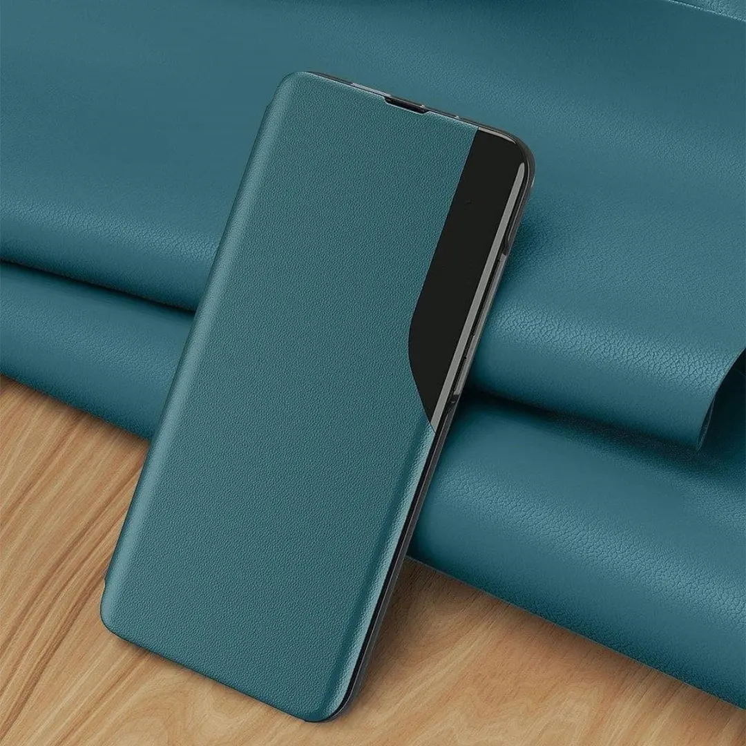 Fonu Premium Clear View Hoesje Samsung Galaxy A73 - Groen