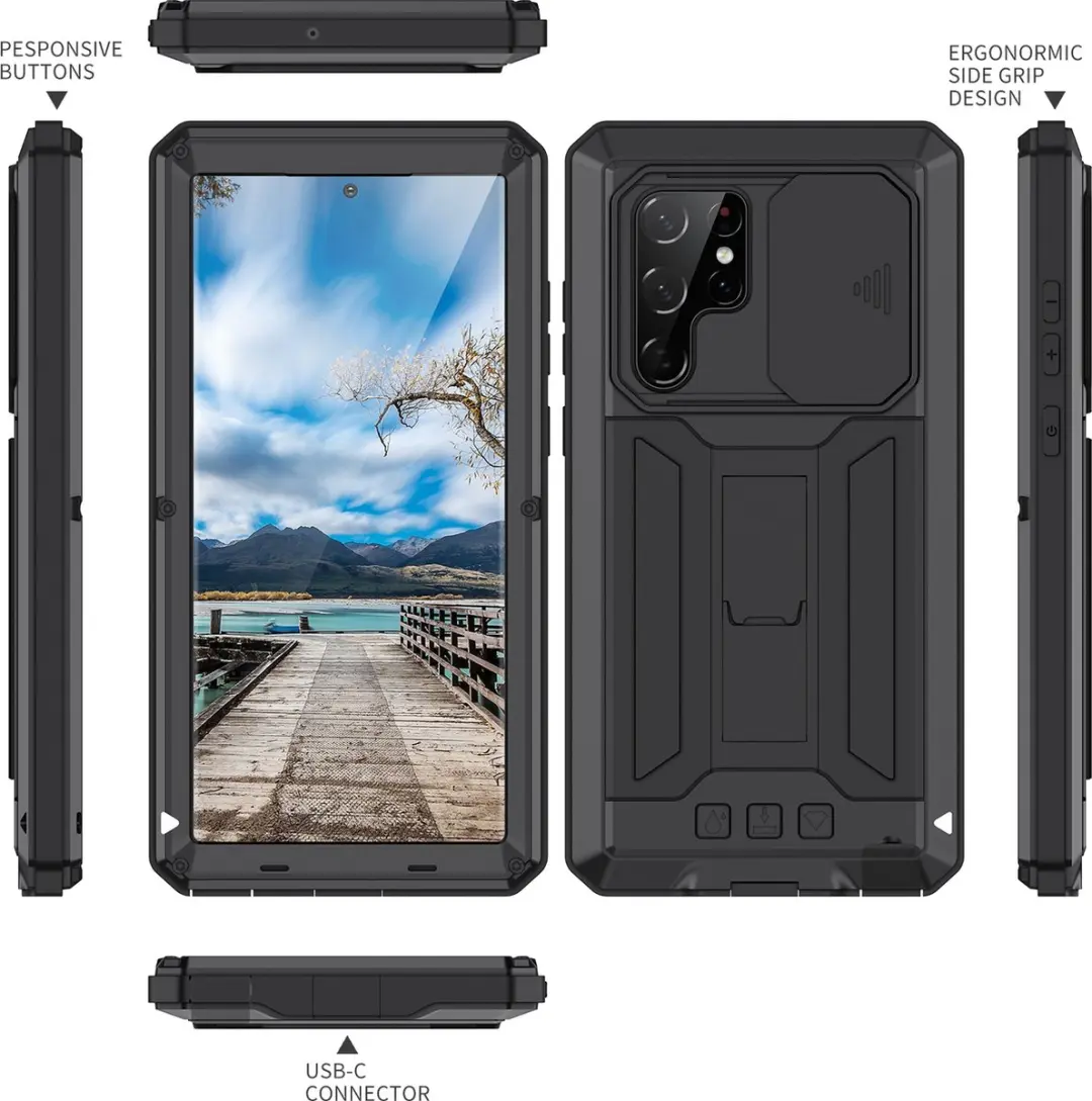 Fonu Stofdicht Hoes Samsung Galaxy S22 Ultra - Zwart
