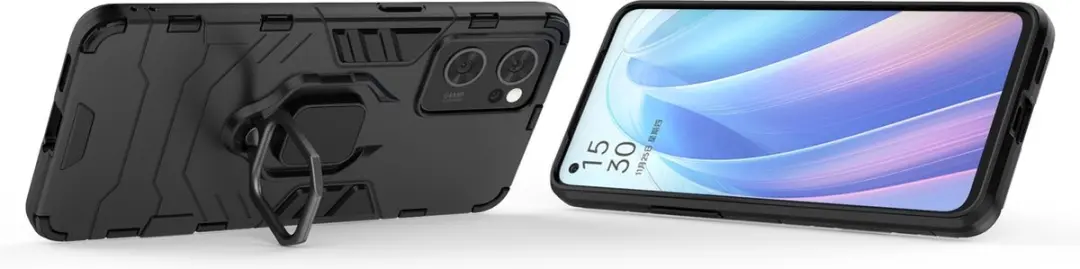 Fonu Ringhouder Backcover Oppo Find X5 Lite - Zwart