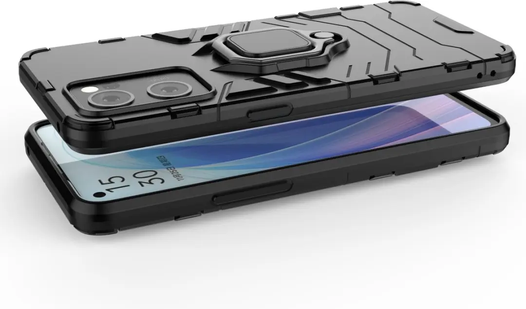 Fonu Ringhouder Backcover Oppo Find X5 Lite - Zwart