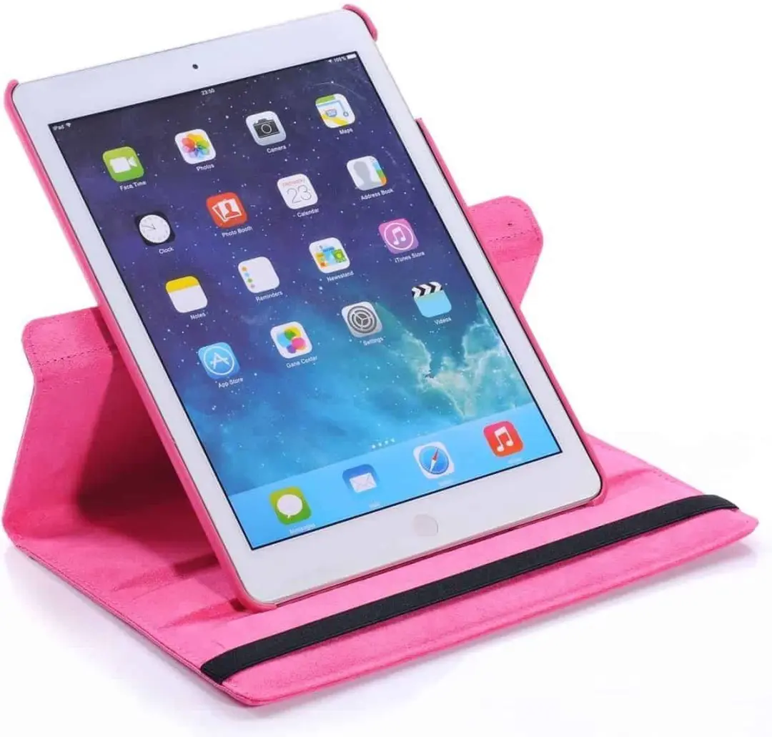 Fonu.nl iPad Air 1 Hoes 9.7" 360° Draaibaar - Donkerroze
