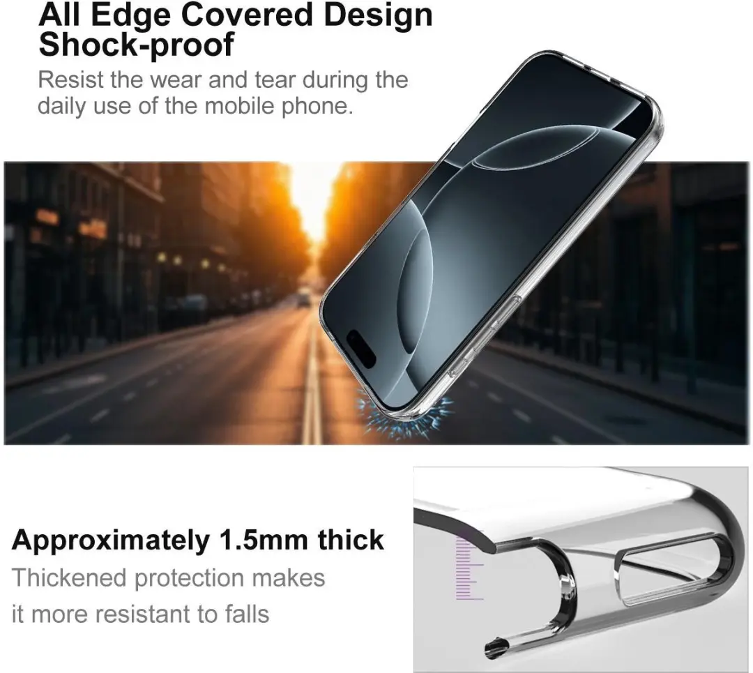 Fonu iPhone 17 Pro Transparant Hoesje - Siliconen