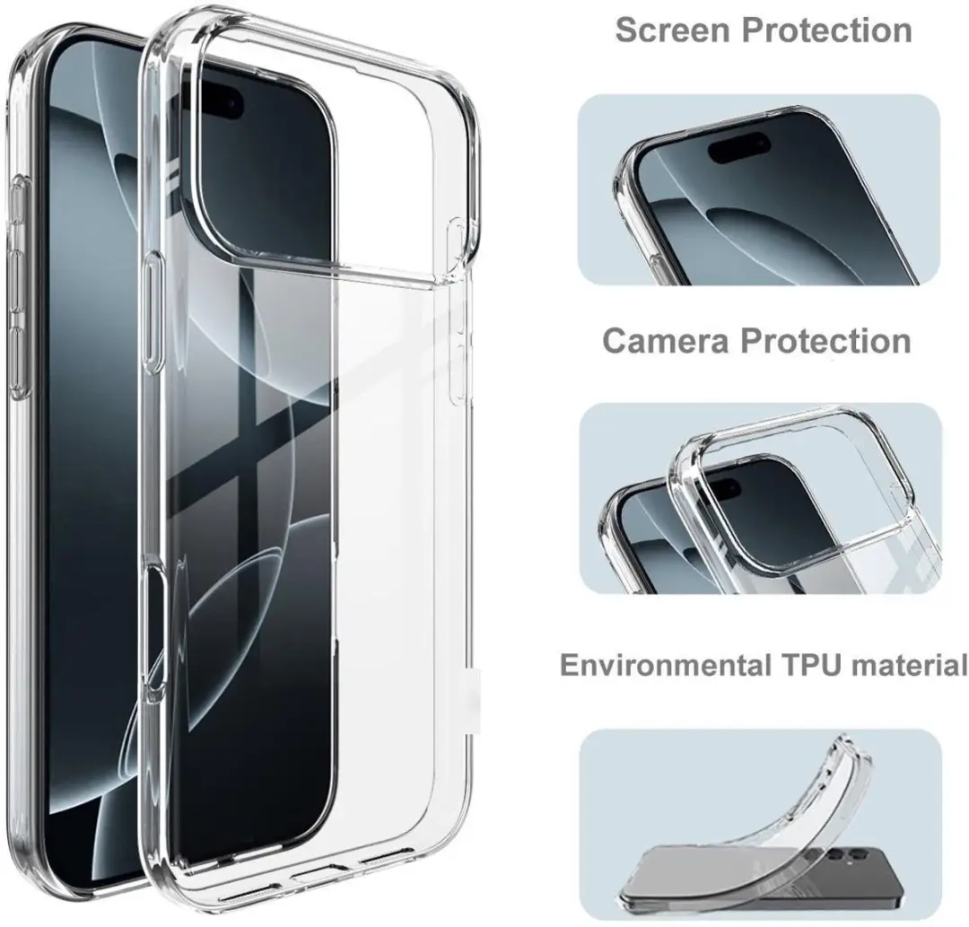 Fonu iPhone 17 Pro Transparant Hoesje - Siliconen