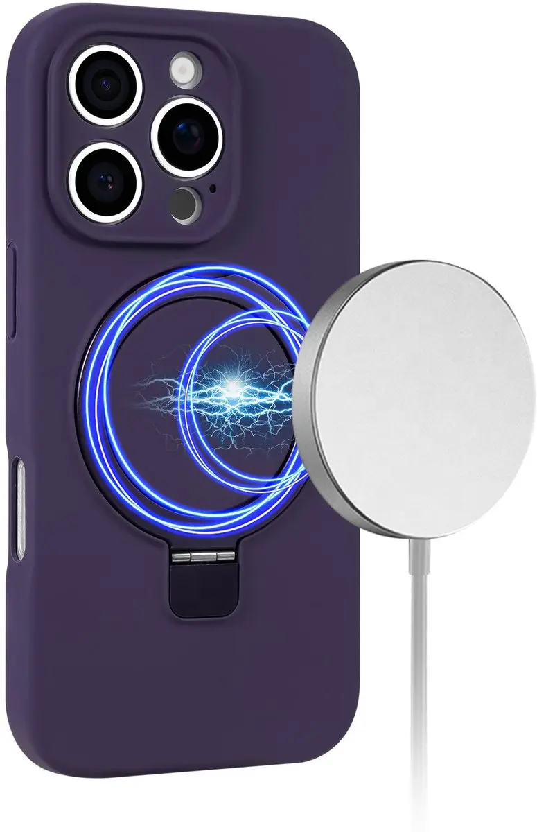 Fonu iPhone 16 Pro Hoesje - MagSafe - Paars