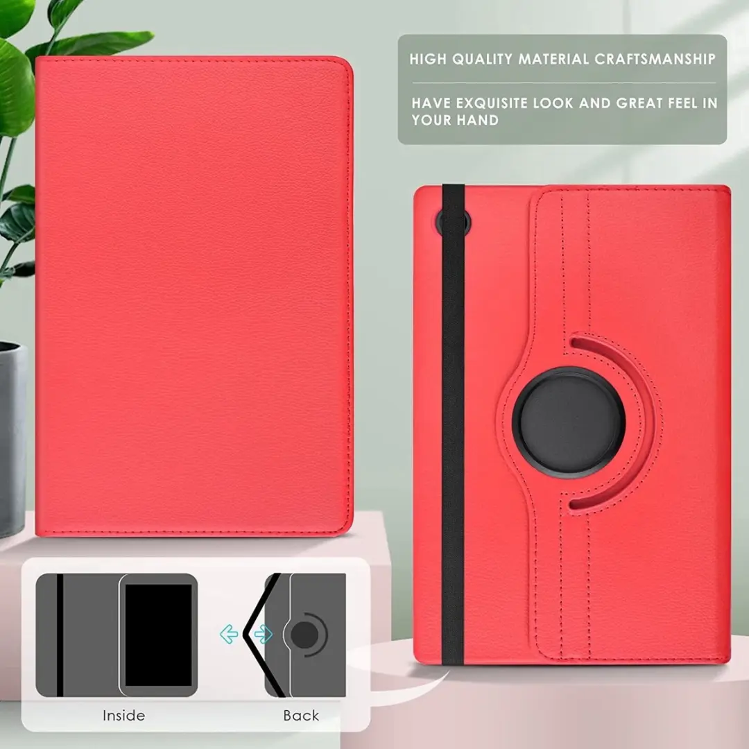 Fonu.nl Samsung Galaxy Tab A9 Hoes 8.7" - 360° Draaibaar - Rood - afbeelding 6 van 6
