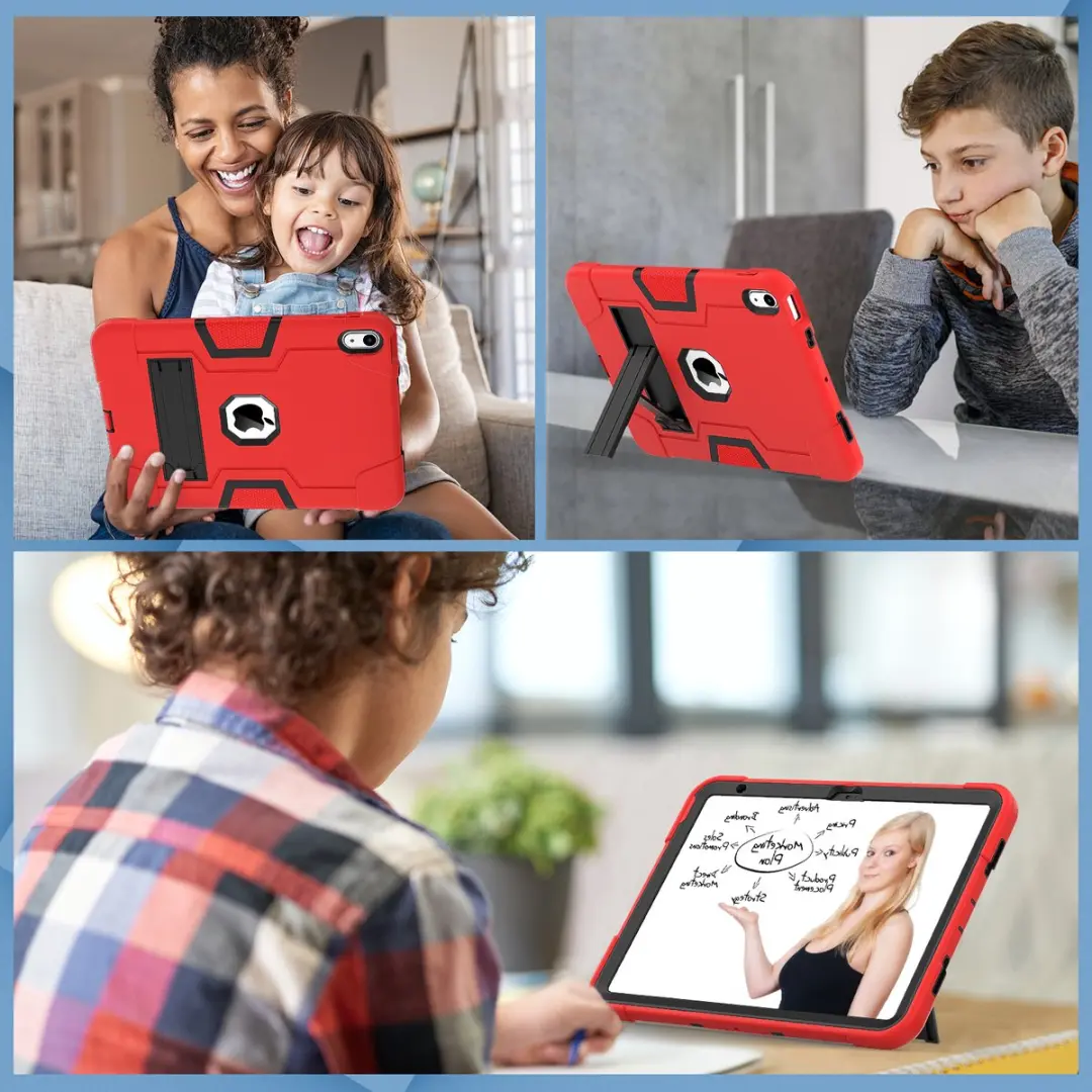 Fonu.nl iPad 10/11 Shockproof Hoes - 10.9" Rood - afbeelding 6 van 6
