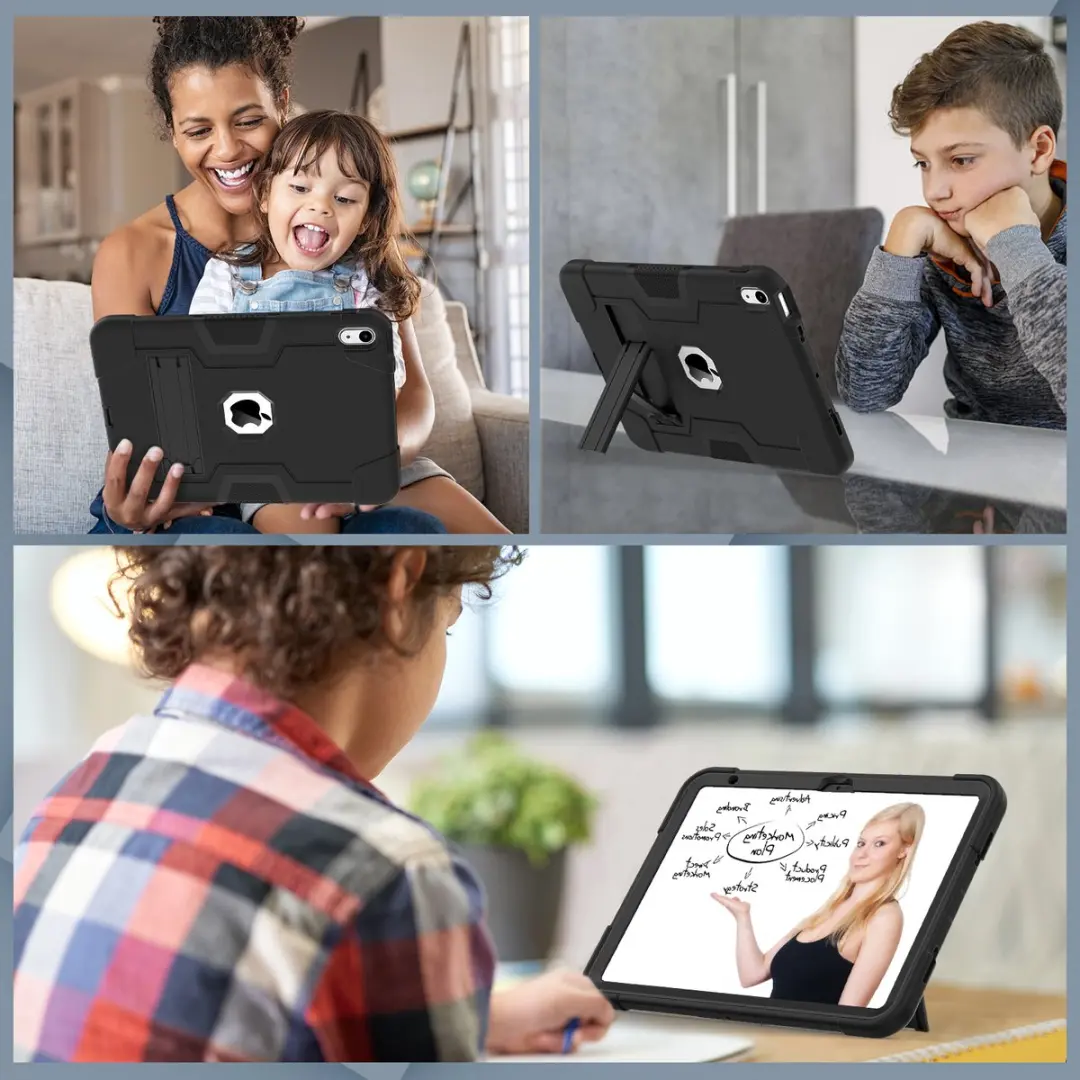 Fonu.nl iPad 10/11 (2022/2025) Hoesje 10.9" - Shockproof - Zwart