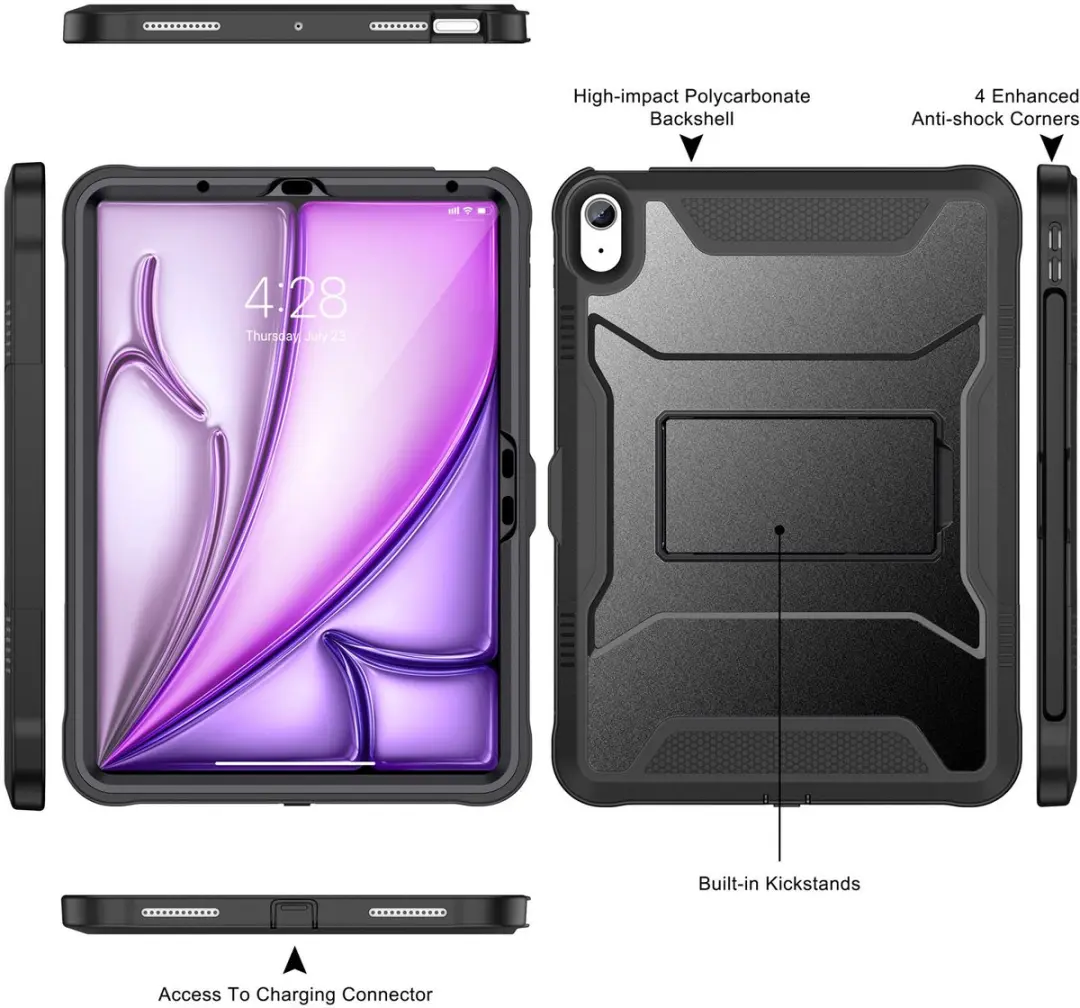 Fonu Hoes iPad Air 11" (M4/M3/M2) - Zwart