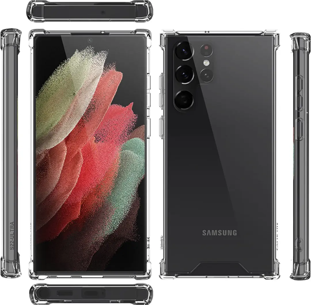 Fonu Stevig Transparant Hoesje Samsung Galaxy S22 Ultra 11091 - afbeelding 6 van 6