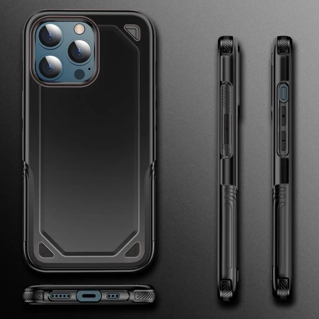 Fonu Hybrid Armor Backcase iPhone 13 Pro Max - Zwart
