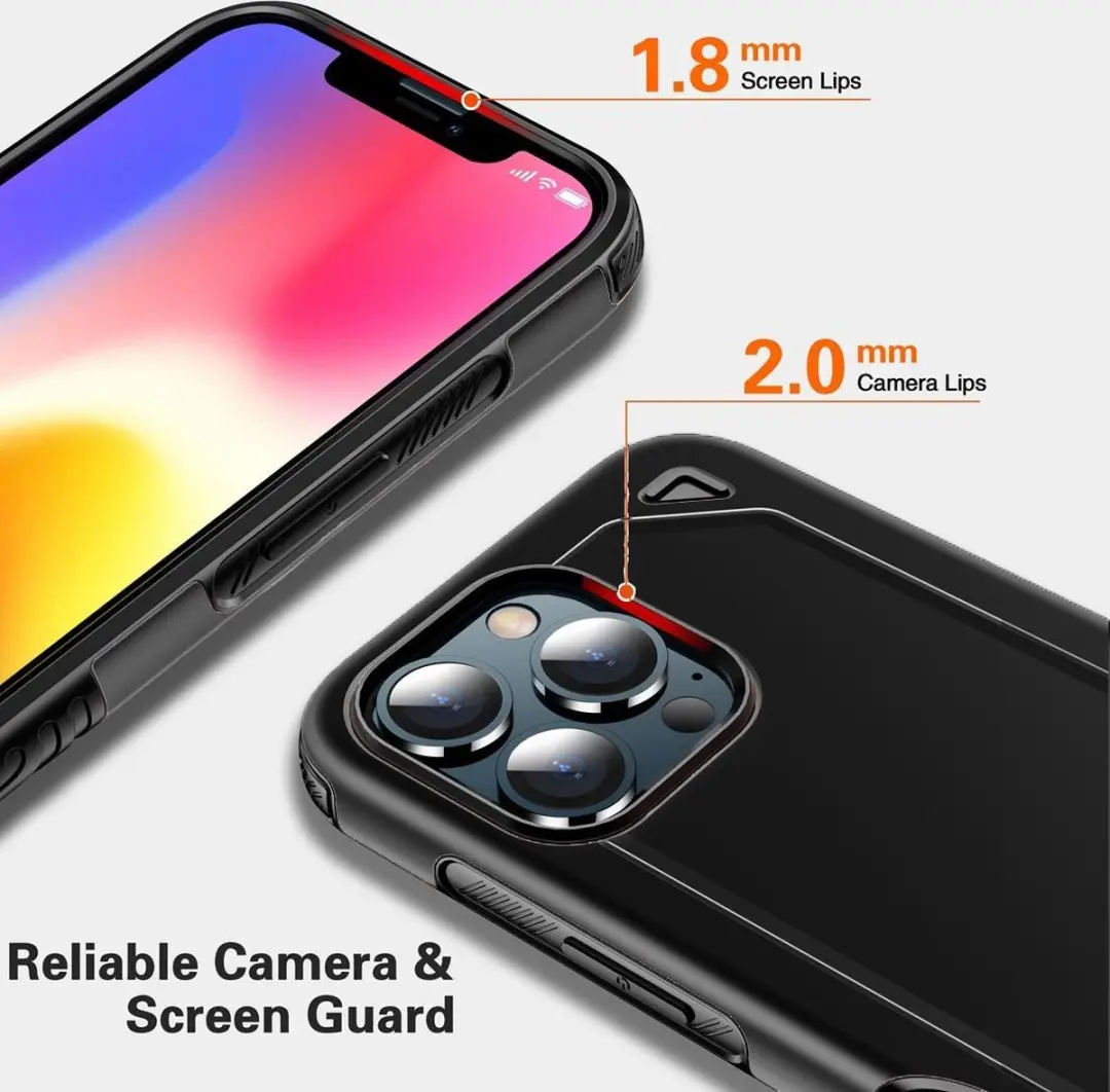 Fonu Hybrid Armor Backcase iPhone 13 Pro Max - Zwart