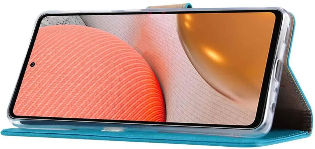 Fonu Bookcase Hoesje Samsung Galaxy A72 - 3 Stuks - Blauw