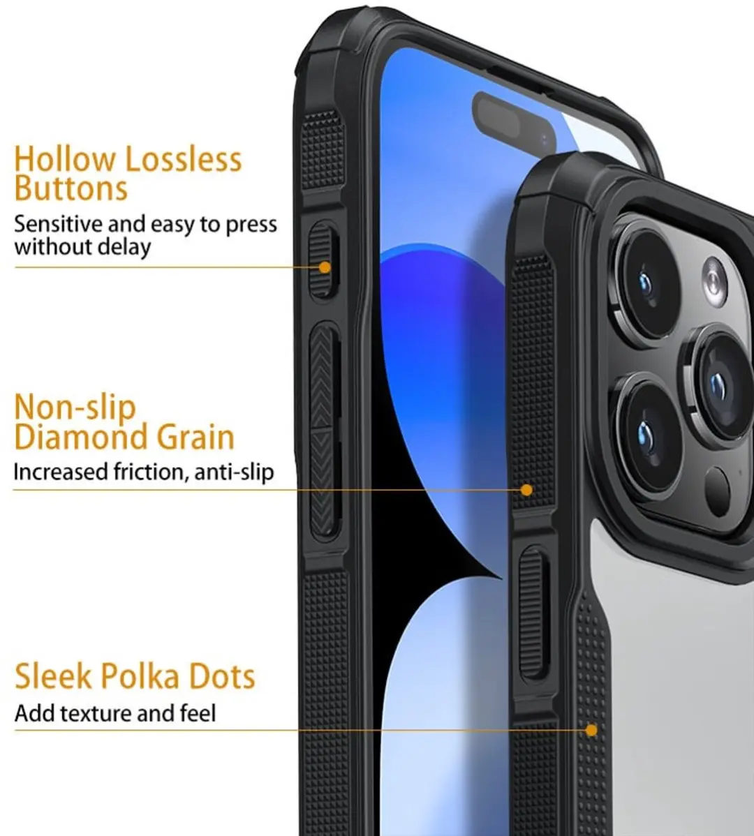 Fonu Hybrid X iPhone 16 Pro Max Hoesje - Transparant