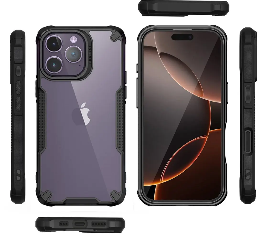 Fonu Hybrid X iPhone 16 Pro Max Hoesje - Transparant