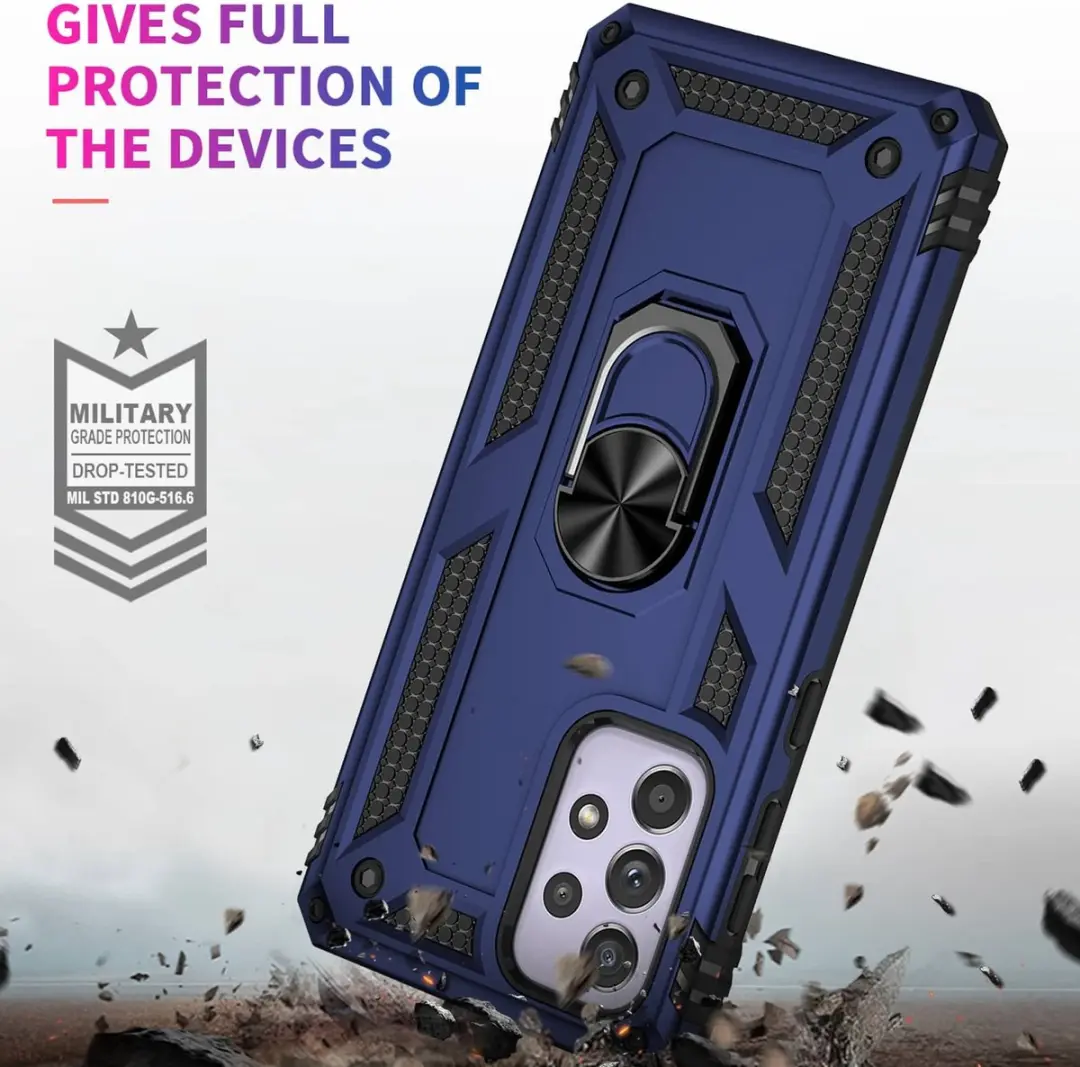 Fonu Samsung Galaxy A73 Ringhouder Hoesje - Blauw