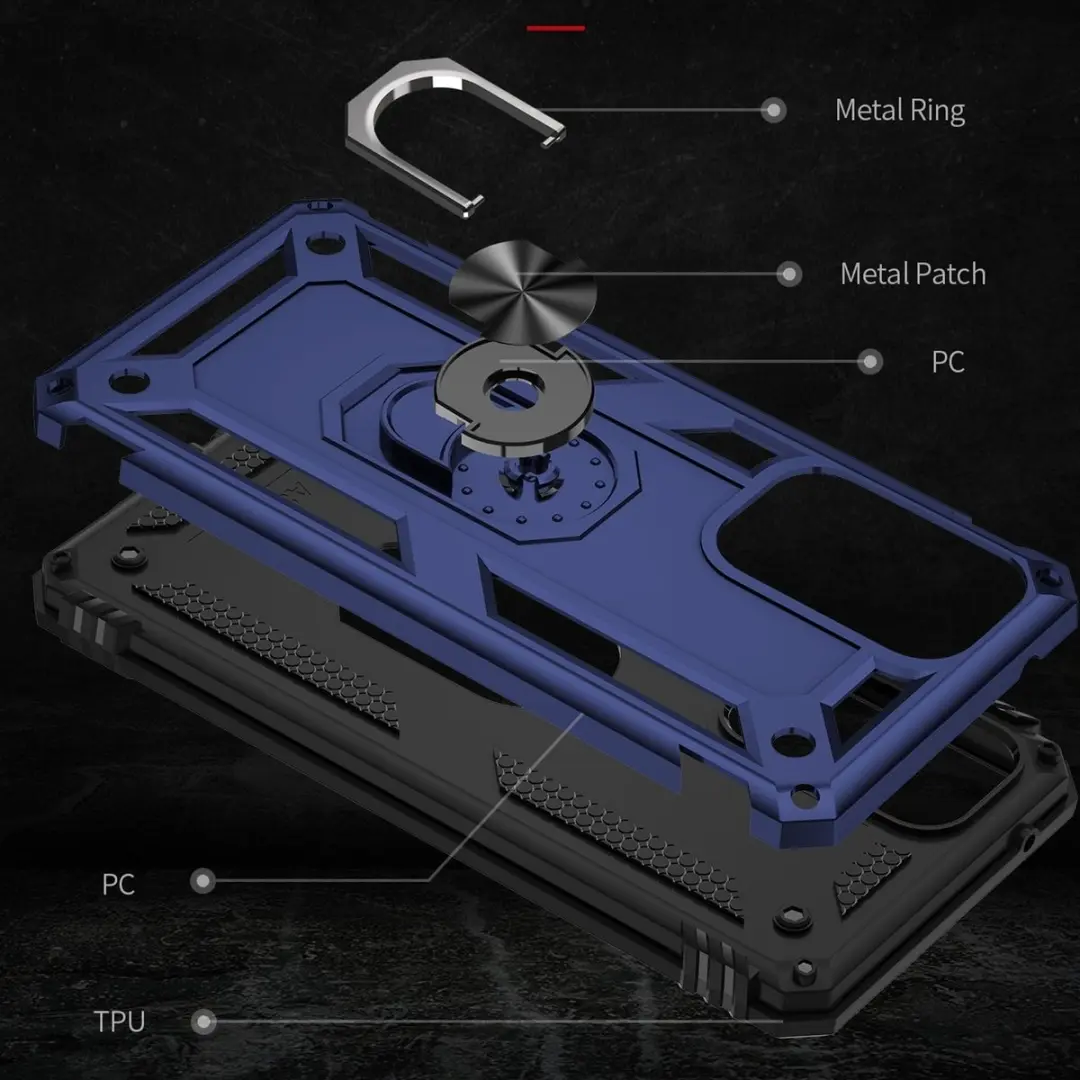 Fonu Samsung Galaxy A73 Ringhouder Hoesje - Blauw