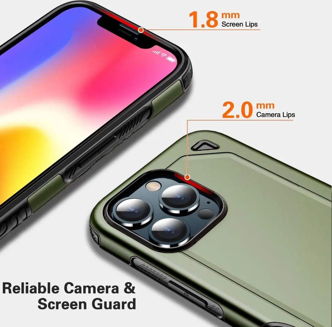 Fonu Hybrid Armor Backcase iPhone 13 Pro Max - Olijfgroen