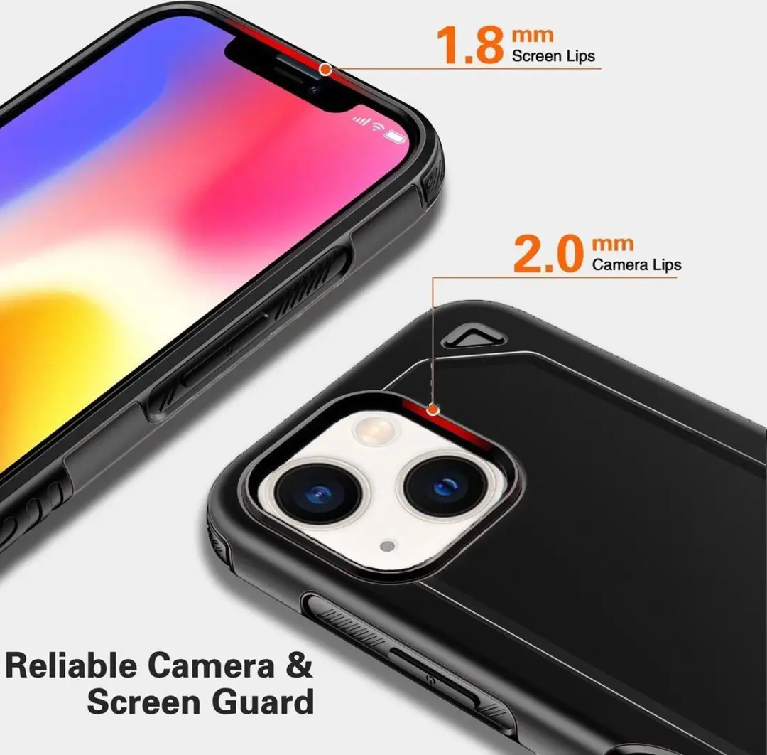 Fonu Hybrid Armor Backcase iPhone 13 - Zwart
