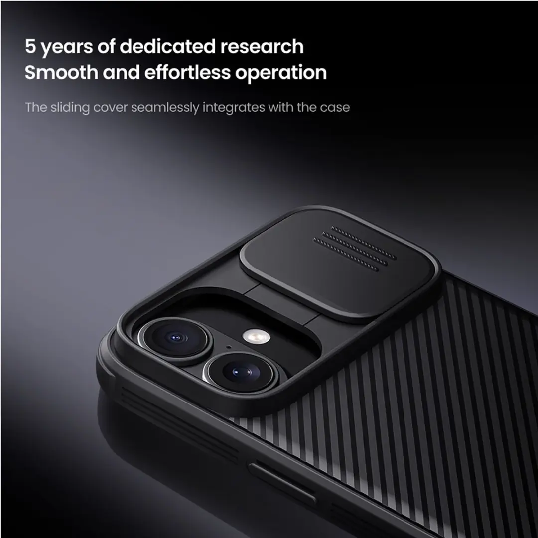 Nillkin CamShield Pro iPhone 16 Plus Camera Cover - Zwart