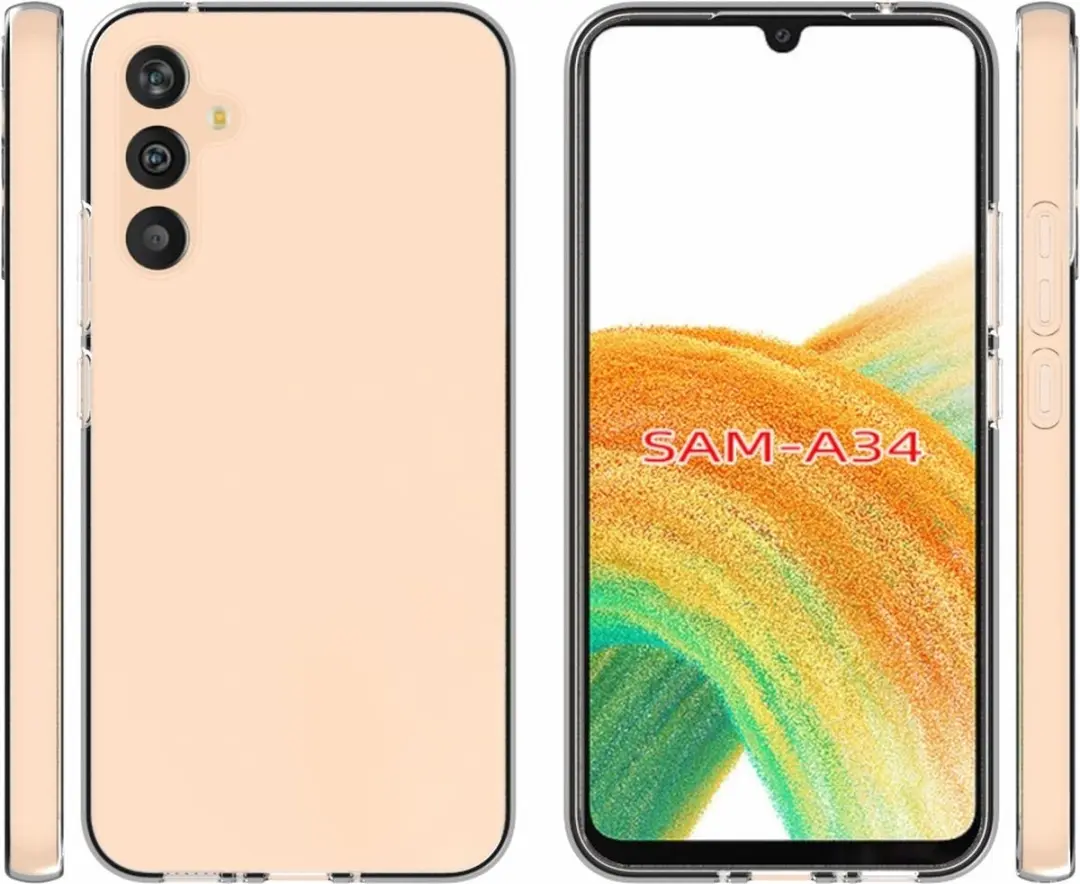 Fonu.nl Samsung Galaxy A34 TPU Hoesje - Transparant