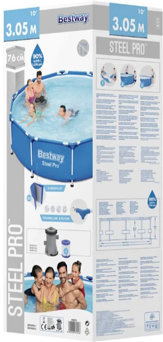 Bestway Steel Pro Zwembad 305x76cm - Blauw