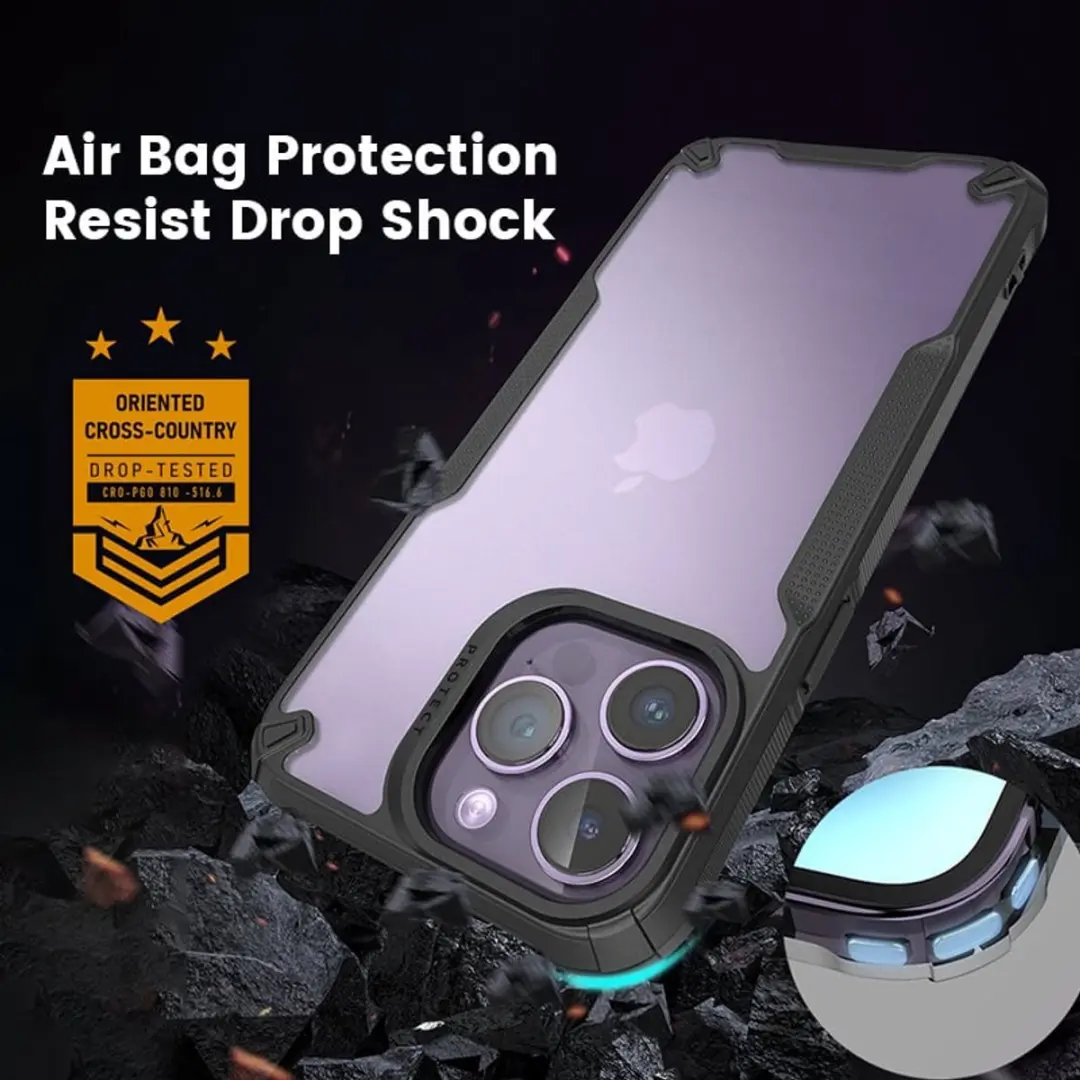Fonu Hybrid X iPhone 16 Pro Hoesje - Transparant