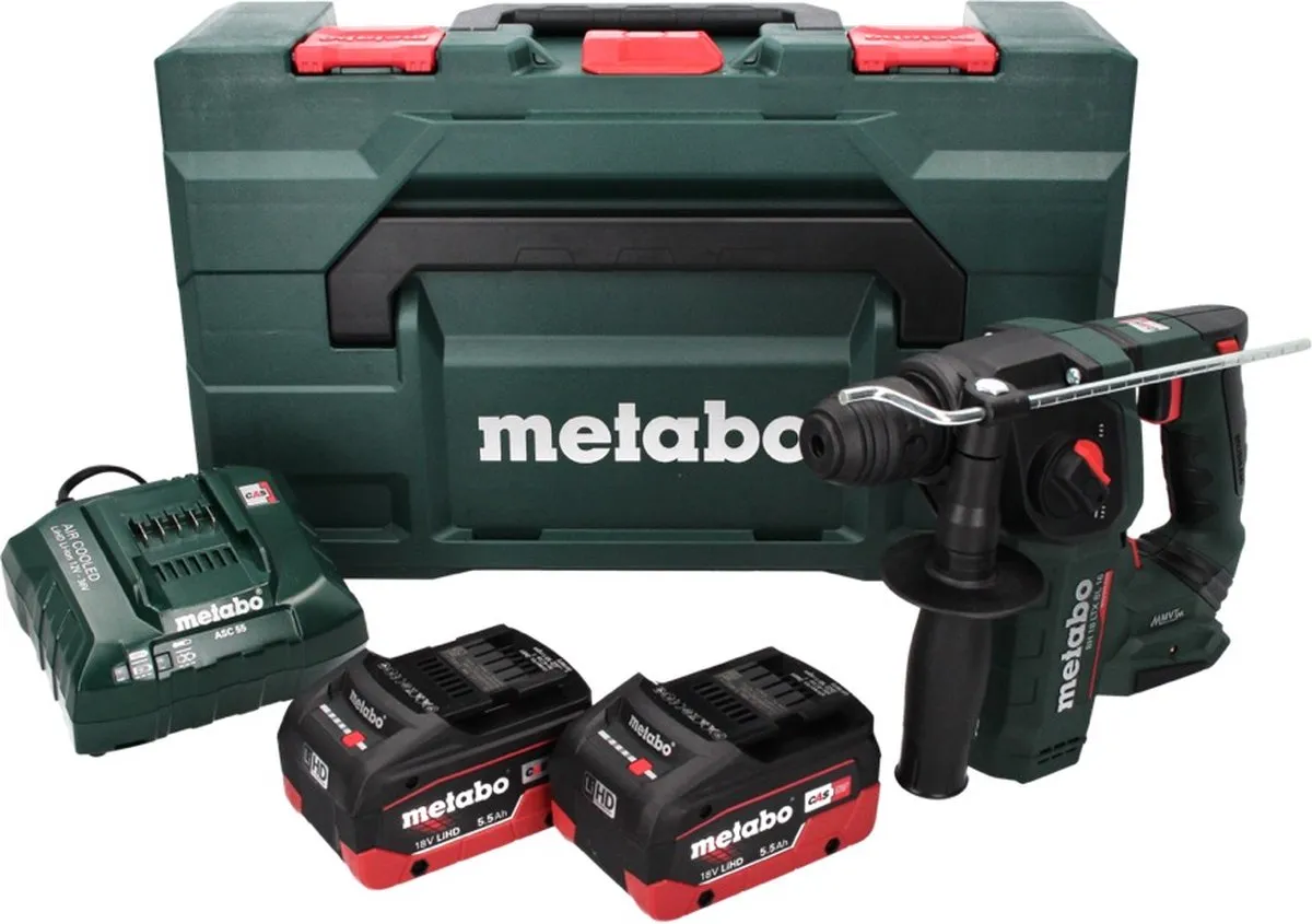 Metabo BH 18 LTX BL 16 Accuboormachine - 18V - 2x 5,5Ah - SDS-plus - afbeelding 2 van 5