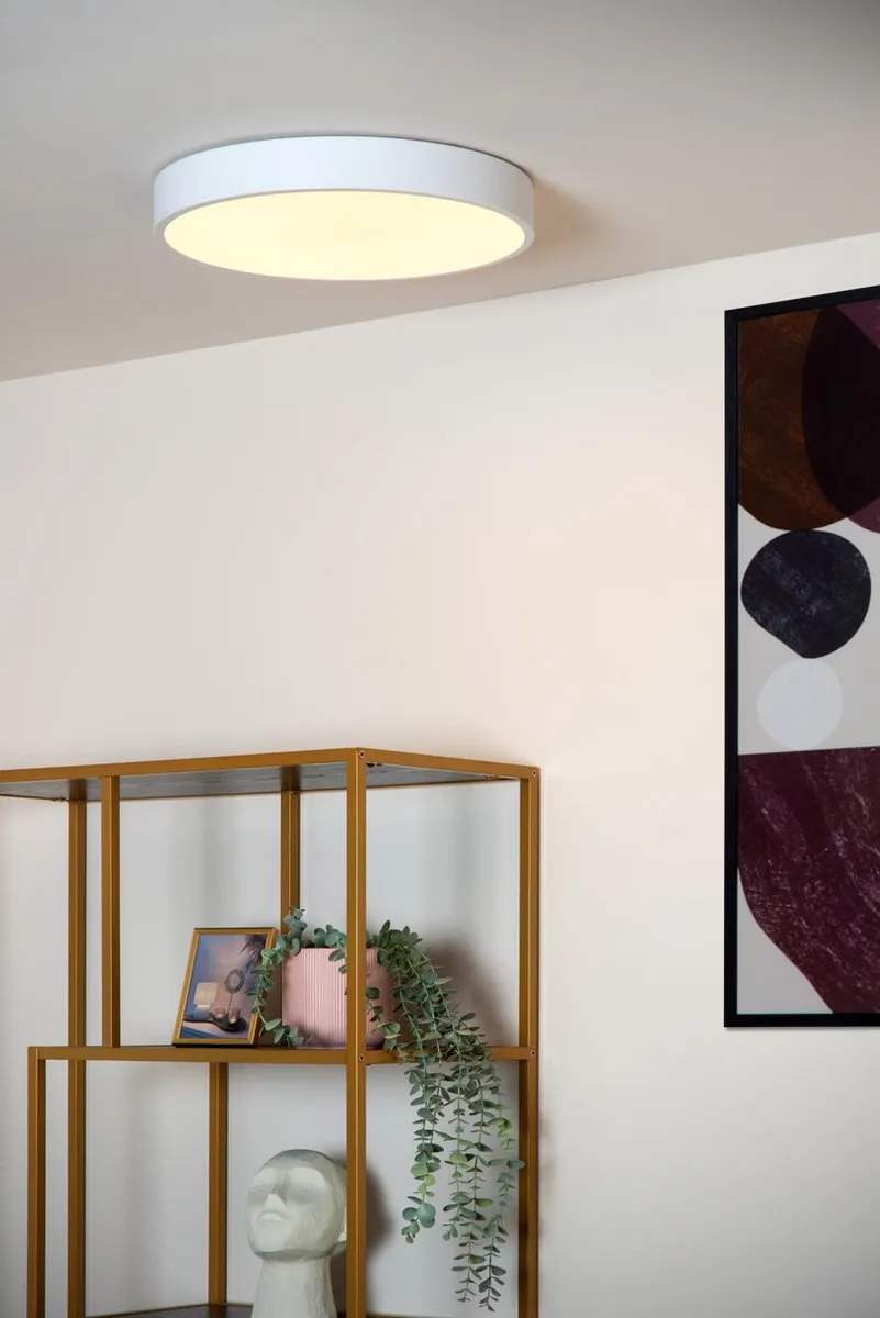Lucide UNAR Plafondlamp Ø39,5cm - LED 24W 2700K Wit - afbeelding 6 van 6