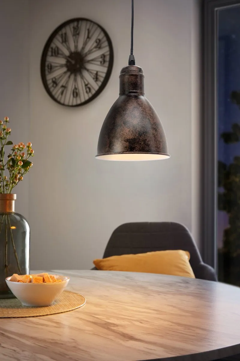 Eglo Priddy 1 Hanglamp - Koper - Ø16cm