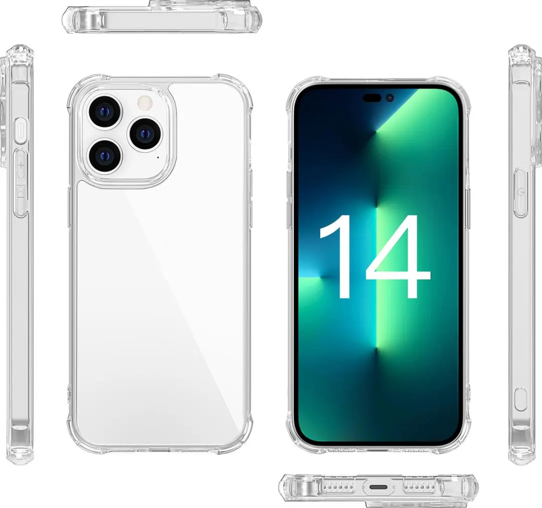 Fonu Siliconen Hoesje iPhone 14 Pro 9082 - Transparant