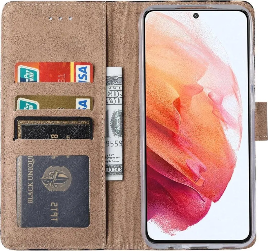 Fonu Boekmodel Hoesje Samsung Galaxy A72 - Luipaard