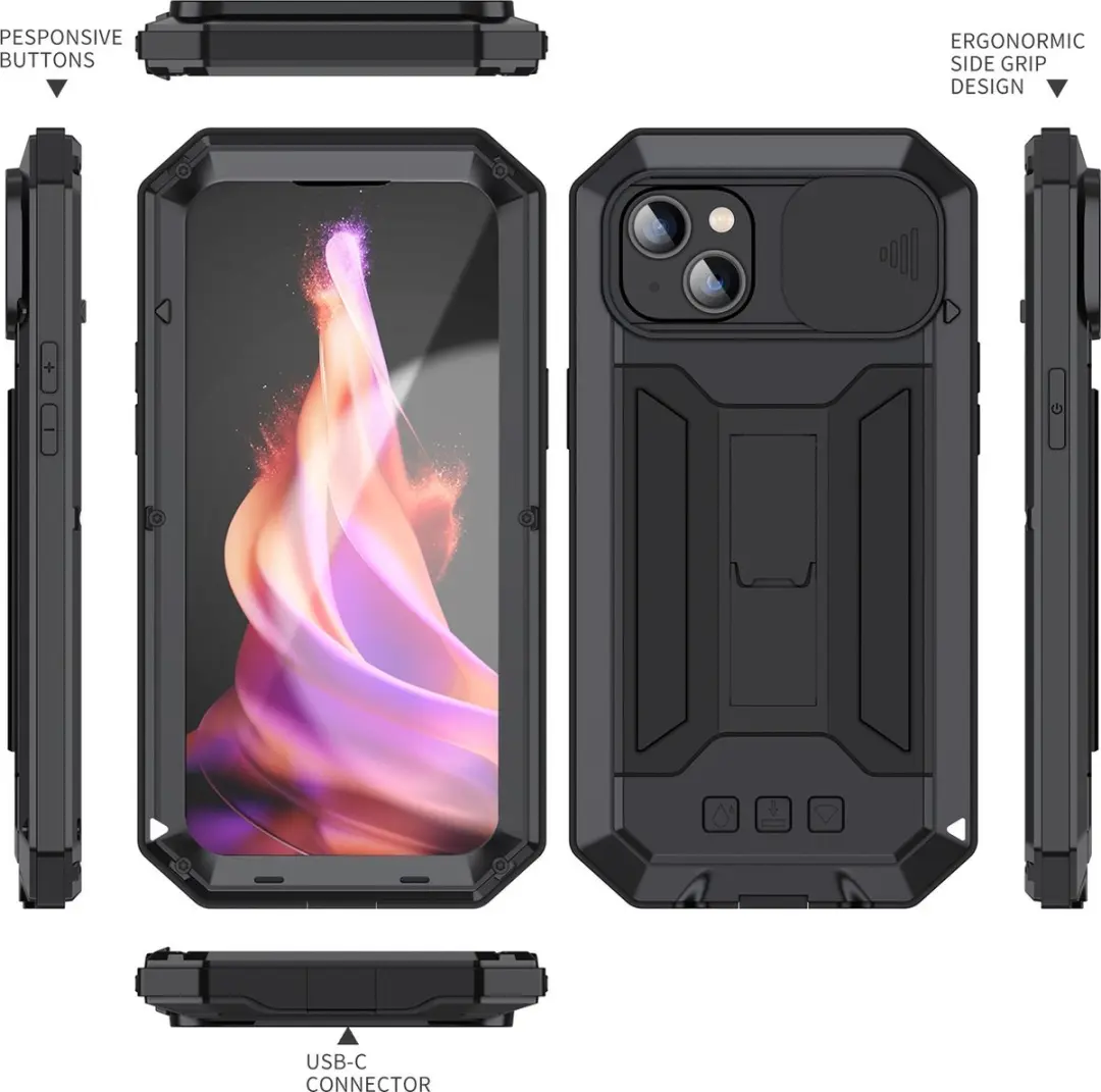 Fonu Stofdicht Hoes iPhone 15 Plus - Zwart