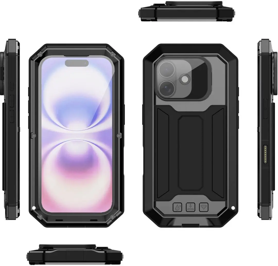 Fonu iPhone 17 Metalen Hoesje 14107 - Zwart
