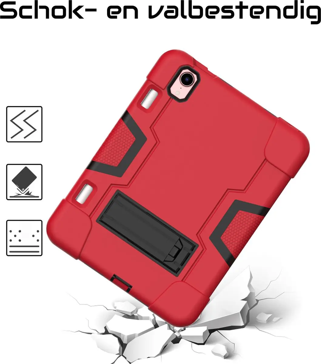 Fonu Shockproof Standcase Cover 8.3 inch - Rood