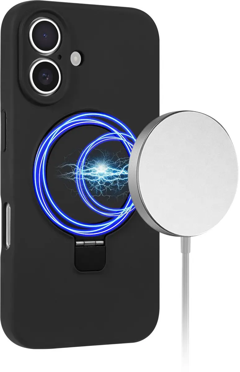 Fonu iPhone 16 Plus Hoesje - MagSafe - Zwart