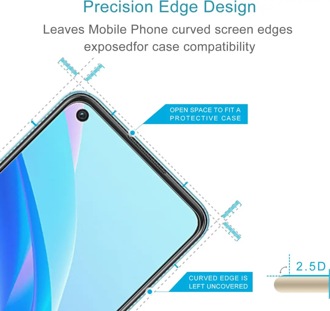 Fonu Tempered Glass Screenprotector - Oppo A96/A76 - afbeelding 6 van 6